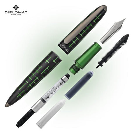 Diplomat Elox Matrix Fountain Pen - SCOOBOO - DP_ELX_MTRX_FPEF_D40363021 - Fountain Pen