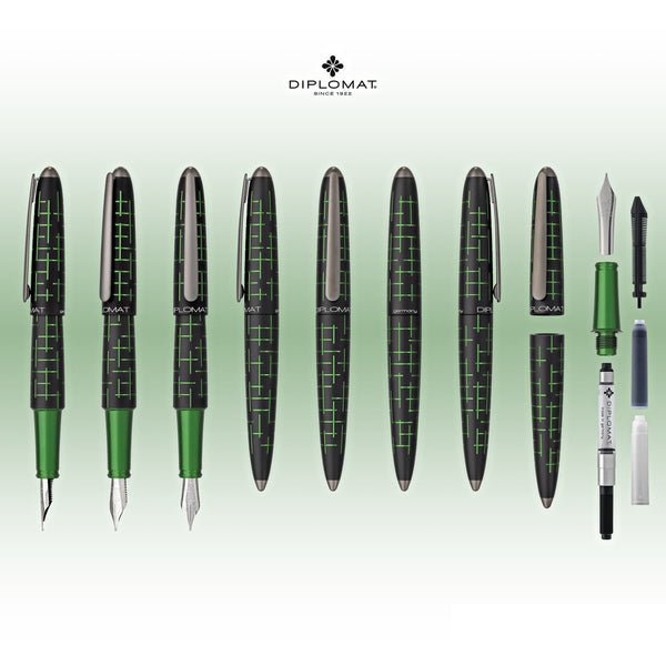 Diplomat Elox Matrix Fountain Pen - SCOOBOO - DP_ELX_MTRX_FPEF_D40363021 - Fountain Pen