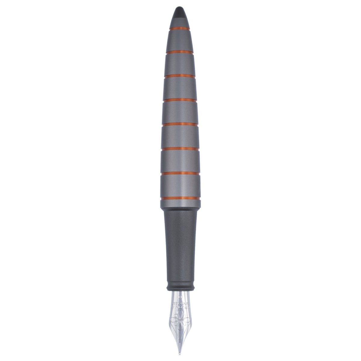 Diplomat Elox Ring Grey/Orange Fountain Pen - SCOOBOO - DP_ELX_RNG_GRYORN_FPEF_D40354021 - Fountain Pen