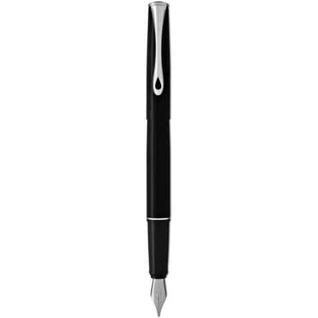 Diplomat Esteem Black Lacquer Fountain Pen - SCOOBOO - DP_D10424620_ESTM_BLK_LQ_FPF - Fountain Pen