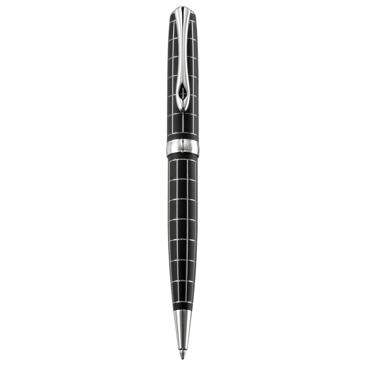 Diplomat Excellence A Plus Rhomb Guilloche Lapis Black easyFLOW Ball Pen D40101040 - SCOOBOO - DP_D40101040_EXC_A_RH_GUI_LPBLK_BP - Ballpoint Pen