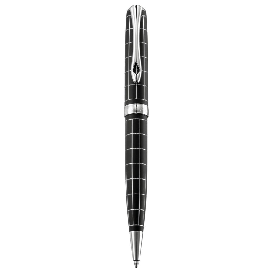 Diplomat Excellence A Plus Rhomb Guilloche Lapis Black easyFLOW Ball Pen D40101040 - SCOOBOO - DP_D40101040_EXC_A_RH_GUI_LPBLK_BP - Ballpoint Pen
