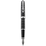 Diplomat Excellence A Plus Rhomb Guilloche Lapis Black Fountain Pen - SCOOBOO - DP_D40101025_EXC_A_RH_GUI_LPBLK_FPM - Fountain Pen