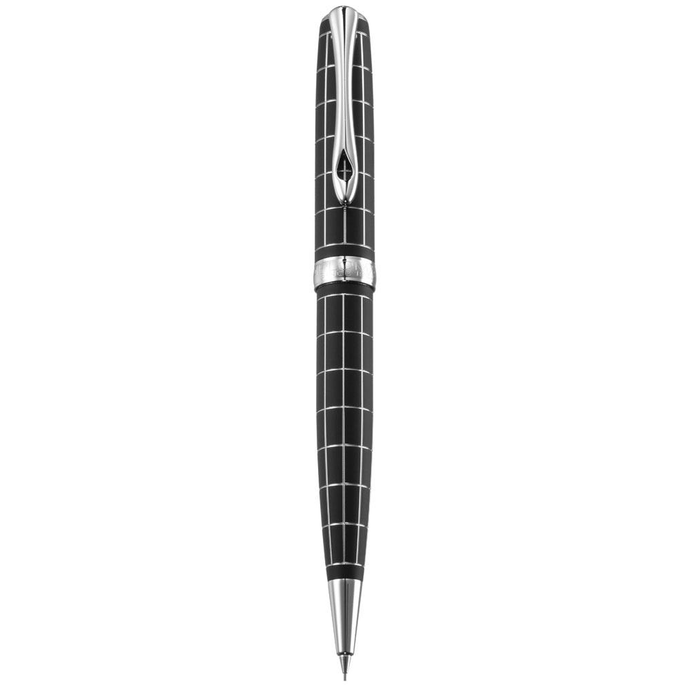 Diplomat Excellence A Plus Rhomb Guilloche Lapis Black Mechanical Pencil (0.7MM) D40101050 - SCOOBOO - DP_D40101050_EXC_A_RH_GUI_LPBLK_MP07 - Mechanical Pencil