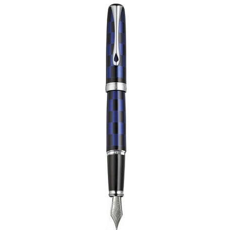 Diplomat Excellence A Plus Rome Black Blue Fountain Pen - SCOOBOO - DP_D40103025_EXC_A_RM_BLK_BLU_FPM - Fountain Pen