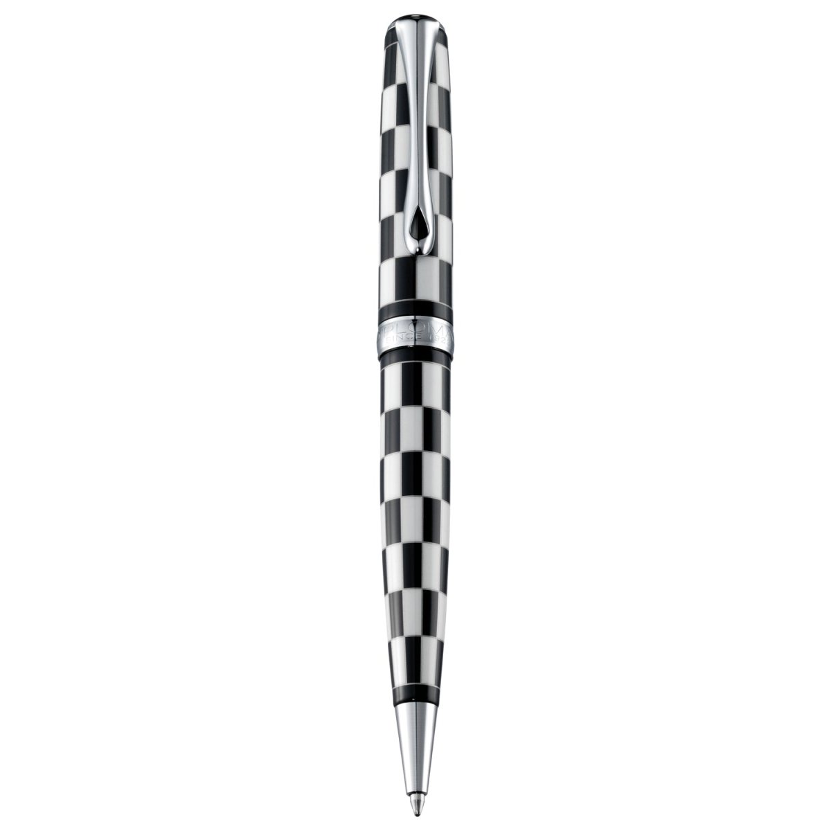 Diplomat Excellence A Plus Rome Black White easyFLOW Ball Pen D40102040 - SCOOBOO - DP_D40102040_EXC_A_RM_BLK_WHT_BP - Ballpoint Pen