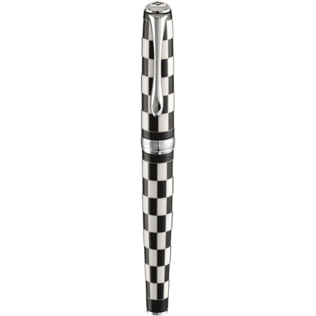 Diplomat Excellence A Plus Rome Black White Fountain Pen - SCOOBOO - DP_D40102025_EXC_A_RM_BLK_WHT_FPM - Fountain Pen