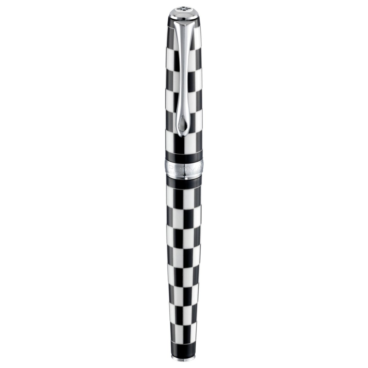 Diplomat Excellence A Plus Rome Black White Roller Ball Pen D40102030 - SCOOBOO - DP_D40102030_EXC_A_RM_BLK_WHT_RB - Roller Ball Pen