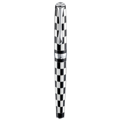 Diplomat Excellence A Plus Rome Black White Roller Ball Pen D40102030 - SCOOBOO - DP_D40102030_EXC_A_RM_BLK_WHT_RB - Roller Ball Pen