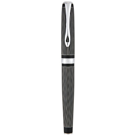 Diplomat Excellence A Plus Wave Guilloche Lapis Black Roller Ball Pen D40104030 - SCOOBOO - DP_D40104030_EXC_A_WV_GUI_LPBLK_RB - Roller Ball Pen