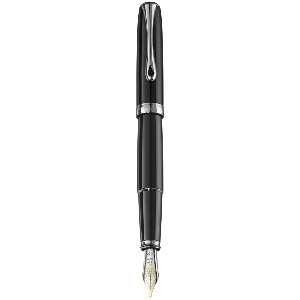 Diplomat Excellence A2 Black Lacquer 14K Gold Fountain Pen - SCOOBOO - DP_D40202015_EXC_A2_BLK_LQ_14_FPM - Fountain Pen