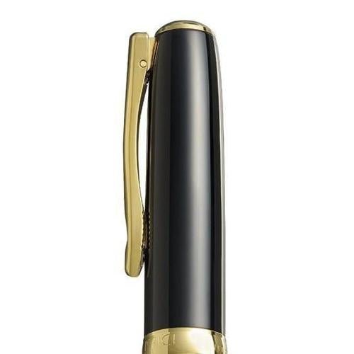 Diplomat Excellence A2 Black Lacquer Gold 14K Gold Fountain Pen - SCOOBOO - DP_D40203015_EXC_A2_BLK_LQ_GLD_14_FPM - Fountain Pen