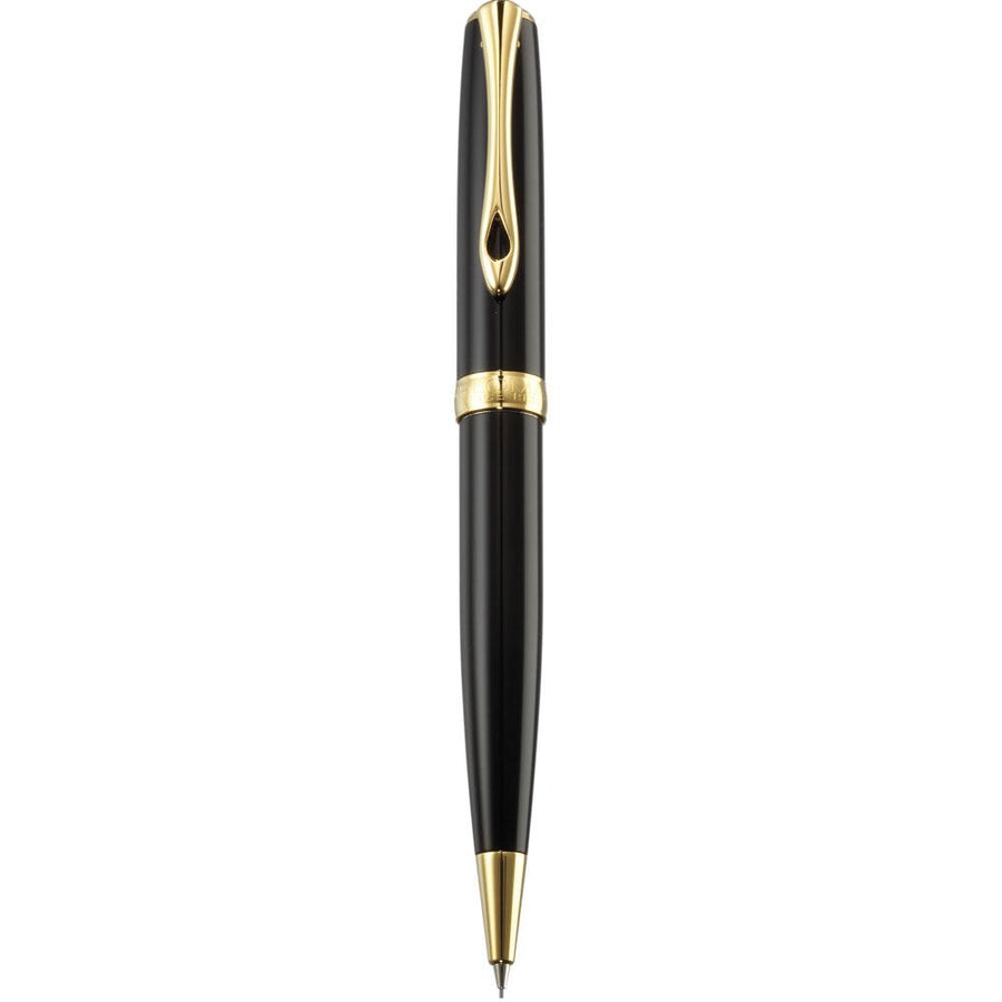 Diplomat Excellence A2 Black Lacquer Gold Mechanical Pencil (0.7MM) D40203050 - SCOOBOO - DP_D40203050_EXC_A2_BLK_LQ_GLD_MP07 - Mechanical Pencil
