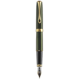 Diplomat Excellence A2 Evergreen/Gold 14K Gold Fountain Pen - SCOOBOO - DP_D40211015_EXC_A2_GRNGLD_14_FPM - Fountain Pen