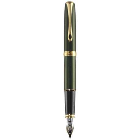 Diplomat Excellence A2 Evergreen/Gold 14K Gold Fountain Pen - SCOOBOO - DP_D40211015_EXC_A2_GRNGLD_14_FPM - Fountain Pen