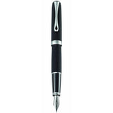 Diplomat Excellence A2 Lapis Black Matt Chrome Fountain Pen - SCOOBOO - DP_D40204025_EXC_A2_LPBLK_MTCHR_FPM - Fountain Pen