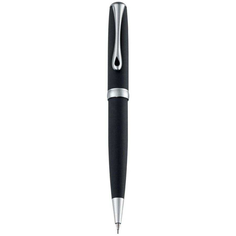 Diplomat Excellence A2 Lapis Black Matt Chrome Mechanical Pencil (0.7MM) D40204050 - SCOOBOO - DP_D40204050_EXC_A2_LPBLK_MTCHR_MP07 - Mechanical Pencil