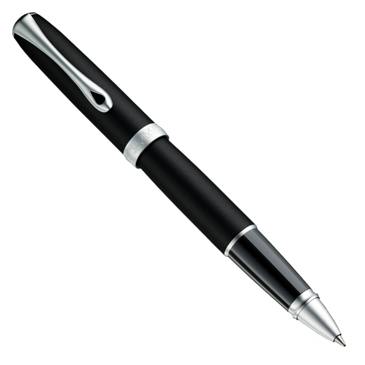 Diplomat Excellence A2 Lapis Black Matt Chrome Roller Ball Pen D40204030 - SCOOBOO - DP_D40204030_EXC_A2_LPBLK_MTCHR_RB - Roller Ball Pen