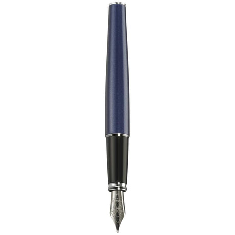 Diplomat Excellence A2 Midnight Blue/Chrome Fountain Pen - SCOOBOO - DP_D40209025_EXC_A2_BLUCHR_FPM - Fountain Pen