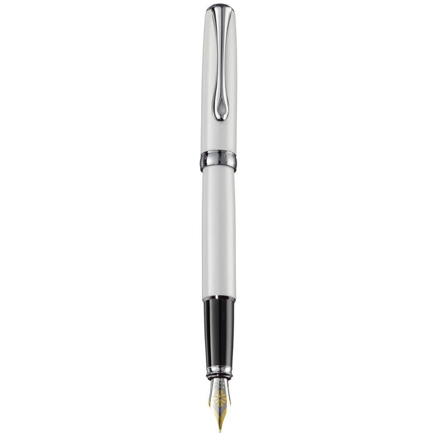 Diplomat Excellence A2 Pearl White 14K Gold Fountain Pen - SCOOBOO - DP_D40210015_EXC_A2_WHT_14_FPM - Fountain Pen