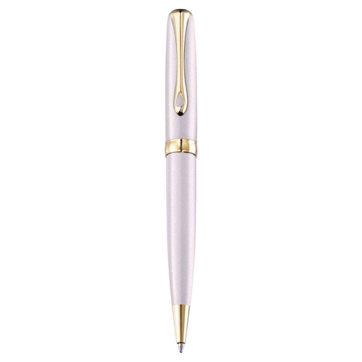 Diplomat Excellence A2 Pearl White Gold easyFLOW Ball Pen D40219040 - SCOOBOO - DP_EXC_A2_PRL_WHT_GLD_BP_D40219040 - Ballpoint Pen