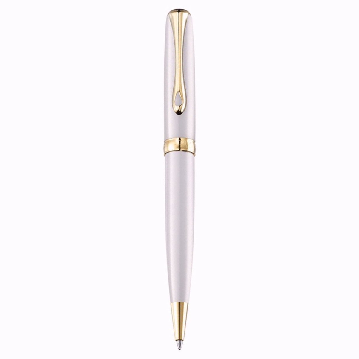 Diplomat Excellence A2 Pearl White Gold easyFLOW Ball Pen D40219040 - SCOOBOO - DP_EXC_A2_PRL_WHT_GLD_BP_D40219040 - Ballpoint Pen