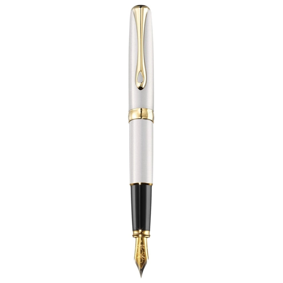 Diplomat Excellence A2 Pearl White Gold Fountain Pen - SCOOBOO - DP_EXC_A2_PRL_WHT_GLD_FPEF_D40219021 - Fountain Pen