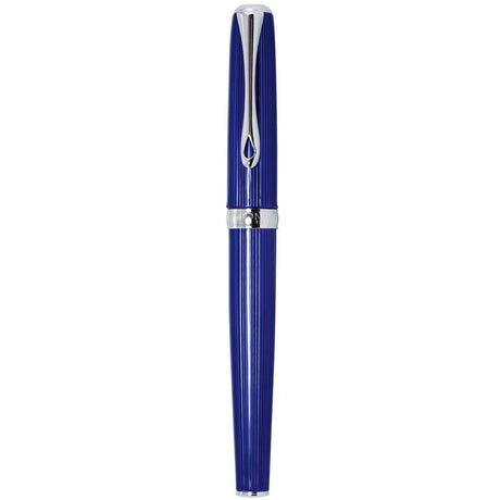 Diplomat Excellence A2 Skyline Blue/Chrome 14K Gold Fountain Pen - SCOOBOO - DP_D40215015_EXC_A2_BLUCHR_14_FPM - Fountain Pen