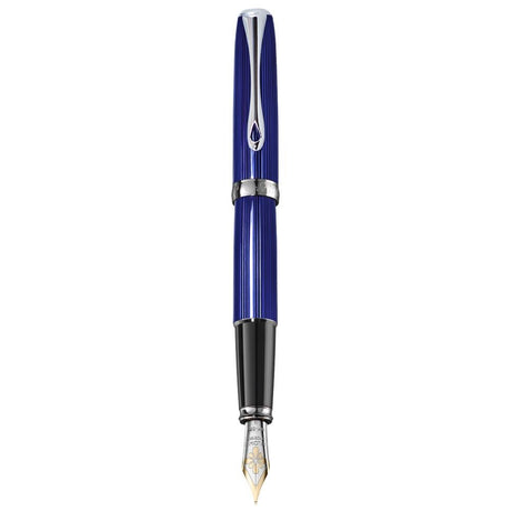 Diplomat Excellence A2 Skyline Blue/Chrome 14K Gold Fountain Pen - SCOOBOO - DP_D40215015_EXC_A2_BLUCHR_14_FPM - Fountain Pen