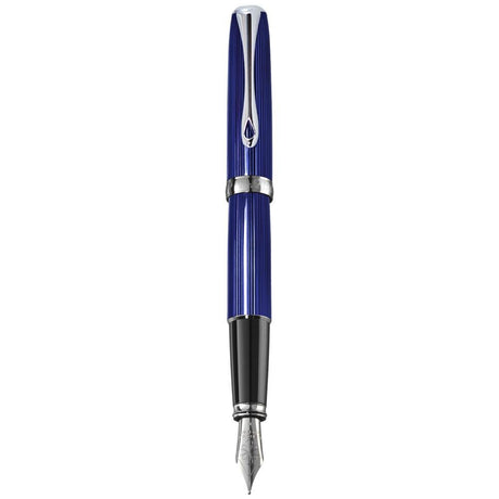 Diplomat Excellence A2 Skyline Blue/Chrome Fountain Pen - SCOOBOO - DP_D40215025_EXC_A2_BLUCHR_FPM - Fountain Pen