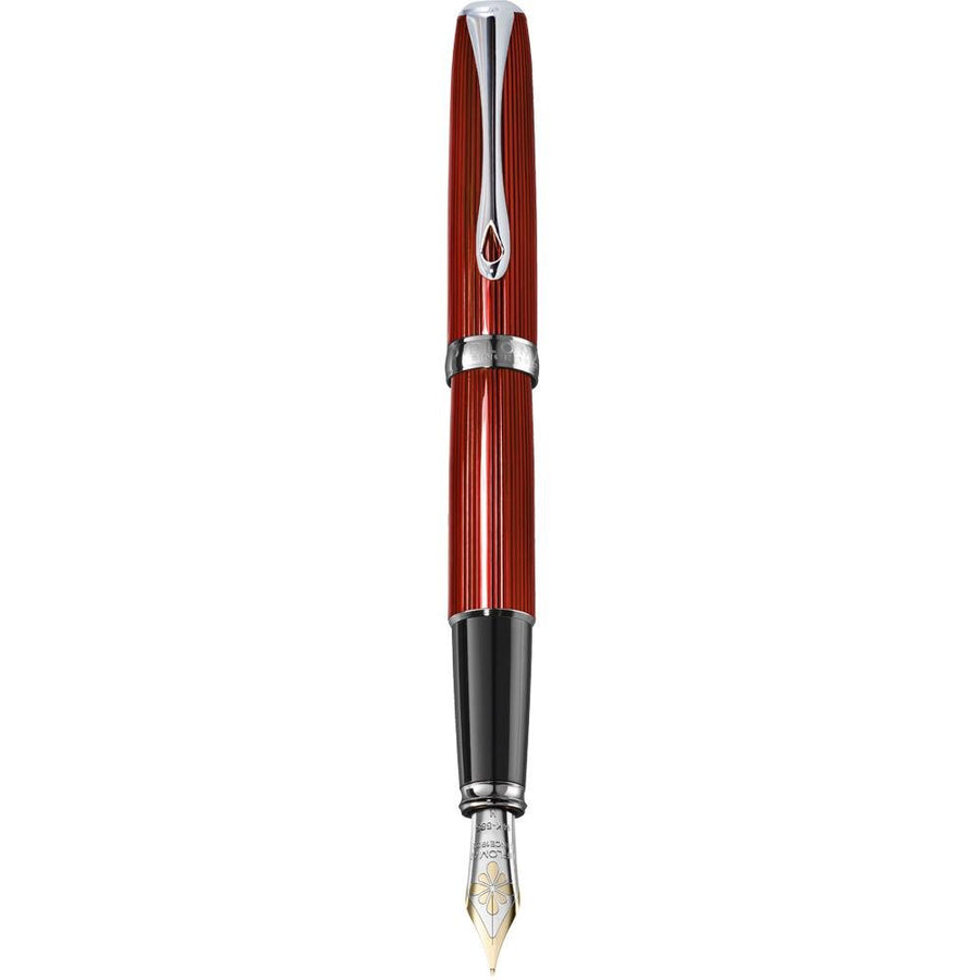 Diplomat Excellence A2 Skyline Red 14K Gold Fountain Pen - SCOOBOO - DP_D40216015_EXC_A2_RED_14_FPM - Fountain Pen