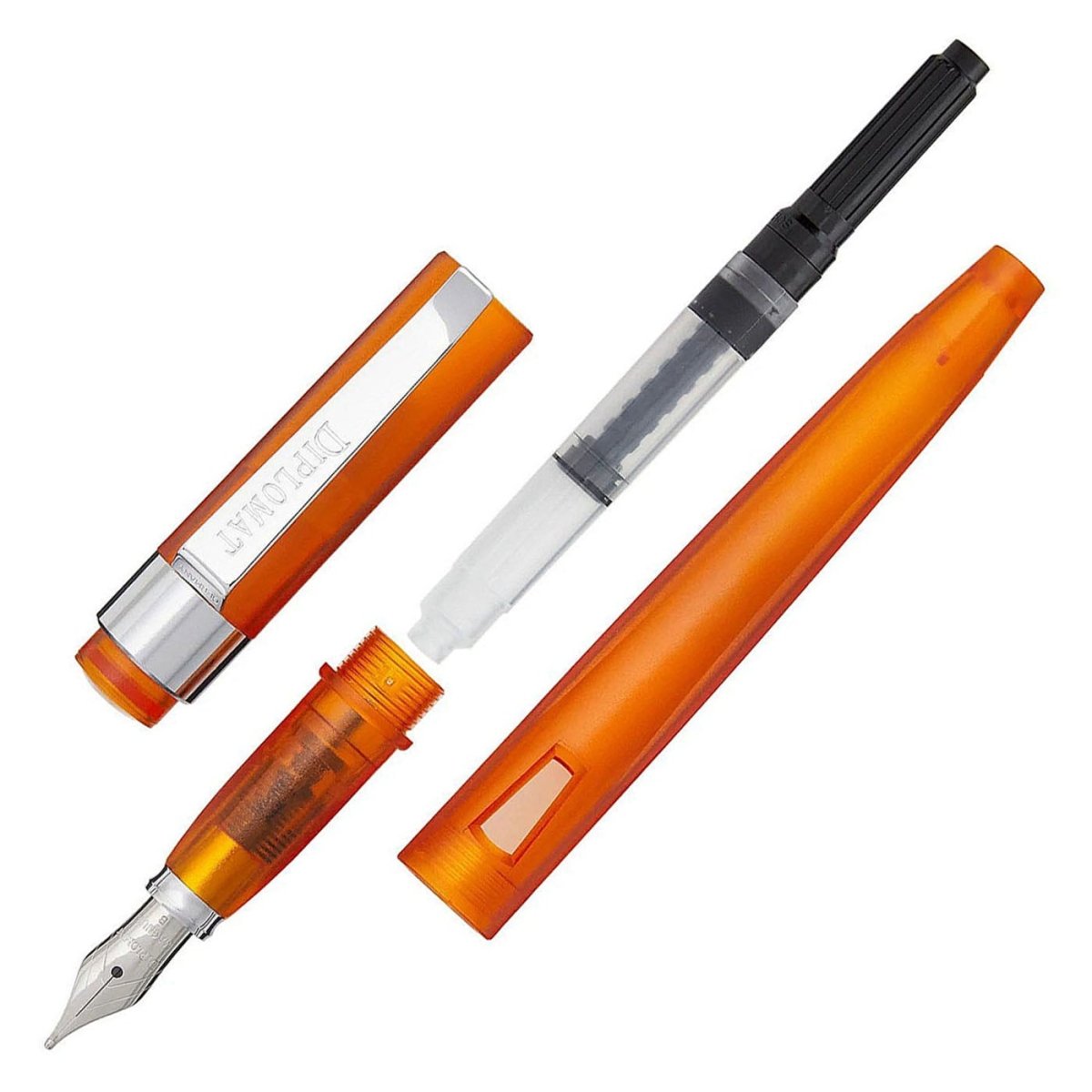 Diplomat Magnum Demo Orange Fountain Pen - SCOOBOO - DP_MGM_DEMO_ORN_FPB_D40912028 - Fountain Pen