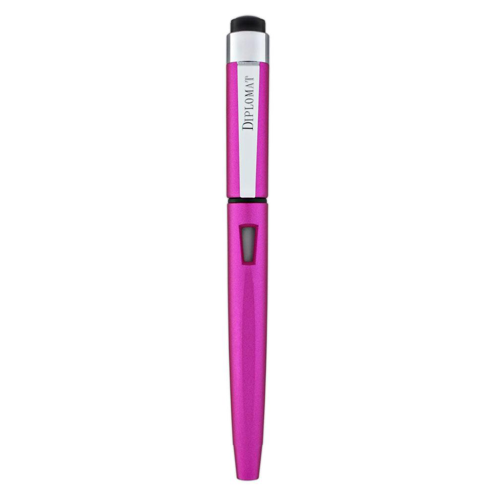 Diplomat Magnum Hot Pink Fountain Pen - SCOOBOO - DP_D40909028_MGM_HT_PNK_FPB - Fountain Pen