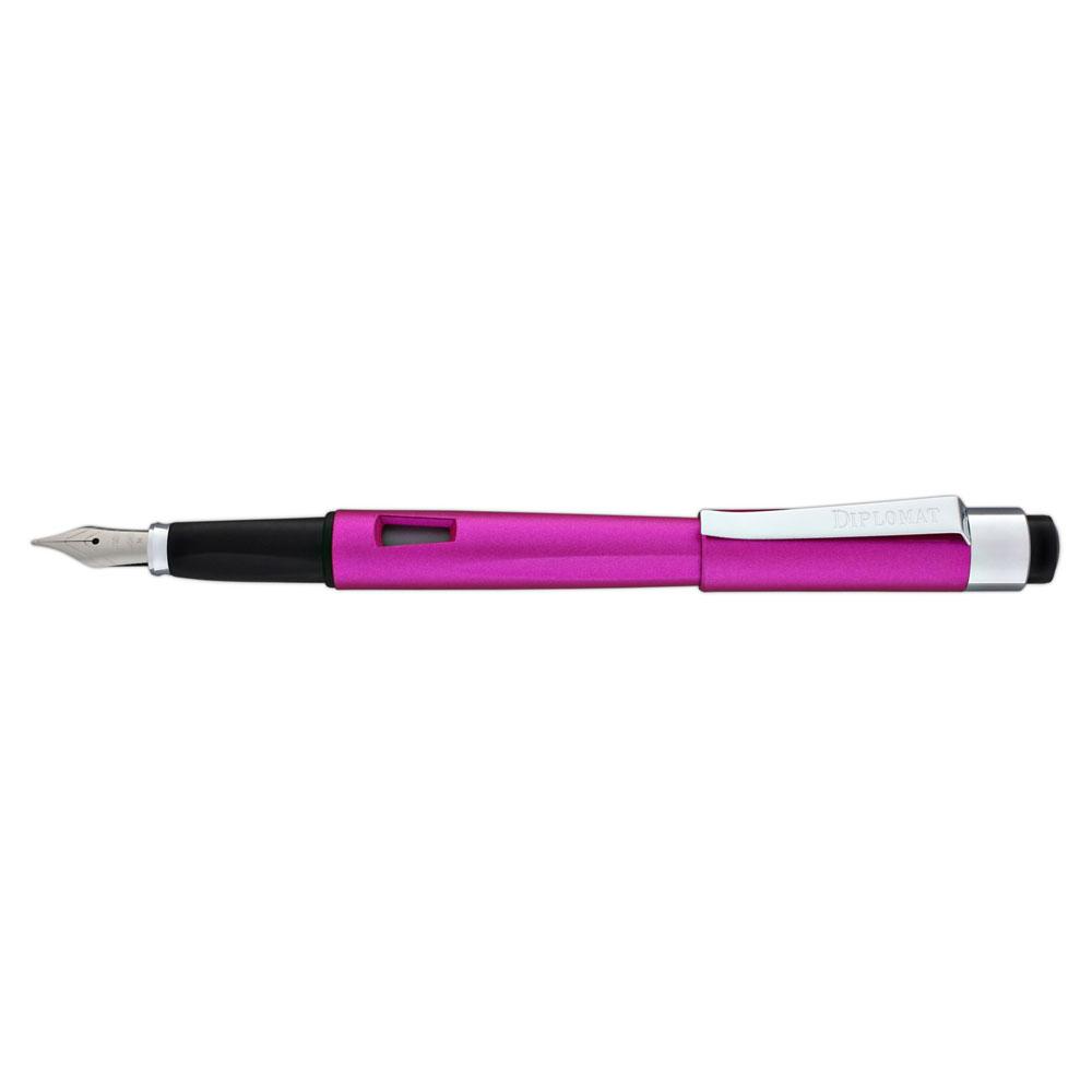 Diplomat Magnum Hot Pink Fountain Pen - SCOOBOO - DP_D40909028_MGM_HT_PNK_FPB - Fountain Pen