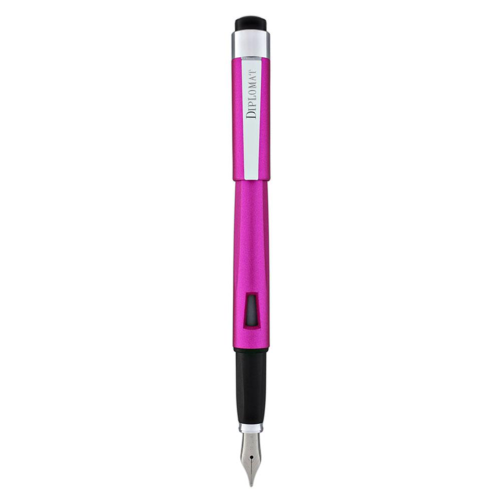 Diplomat Magnum Hot Pink Fountain Pen - SCOOBOO - DP_D40909028_MGM_HT_PNK_FPB - Fountain Pen