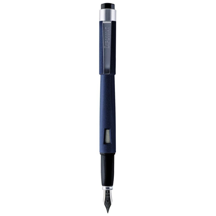 Diplomat Magnum Soft Touch Blue Fountain Pen - SCOOBOO - DP_D90131897_MGM_SFTCH_BLU_FPM - Fountain Pen