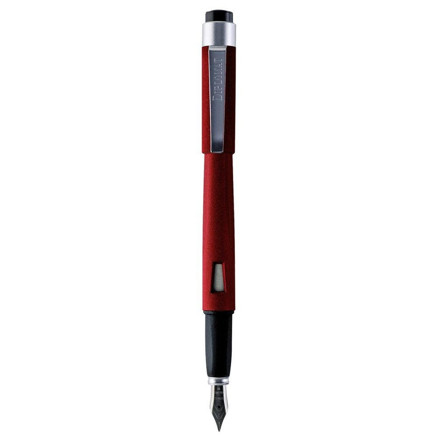 Diplomat Magnum Soft Touch Red Fountain Pen - SCOOBOO - DP_D90131830_MGM_SFTCH_RED_FPM - Fountain Pen