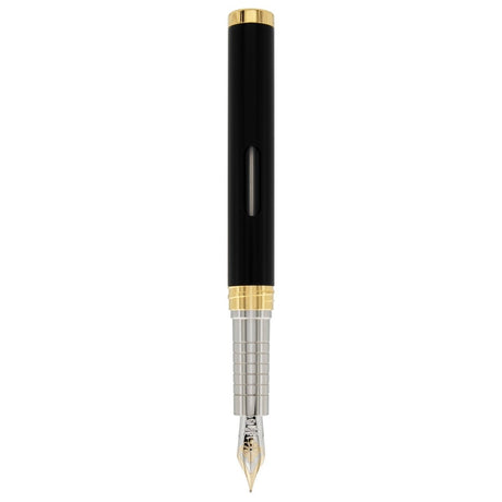 Diplomat Nexus Black GT 14CT Fountain Pen - SCOOBOO - DP_NXS_BLKGLD_14_FPEF_D40502011 - Fountain Pen