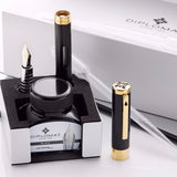 Diplomat Nexus Black GT 14CT Fountain Pen - SCOOBOO - DP_NXS_BLKGLD_14_FPEF_D40502011 - Fountain Pen