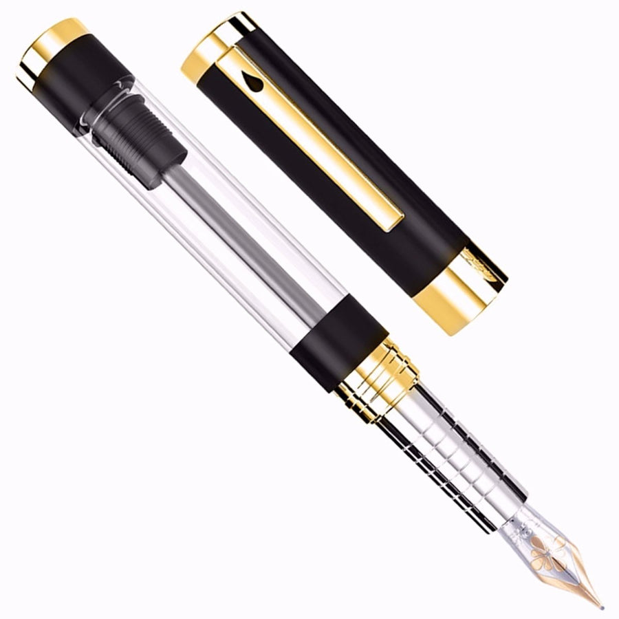 Diplomat Nexus Demo Black GT 14CT Fountain Pen - SCOOBOO - DP_NXS_DEMOBLK_GT_14_FPEF_D40553011 - Fountain Pen
