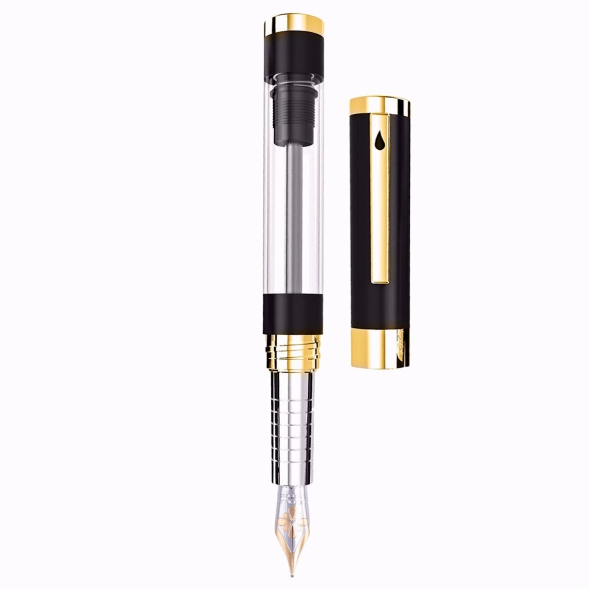 Diplomat Nexus Demo Black GT 14CT Fountain Pen - SCOOBOO - DP_NXS_DEMOBLK_GT_14_FPEF_D40553011 - Fountain Pen