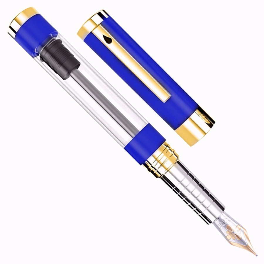 Diplomat Nexus Demo Blue GT 14CT Fountain Pen - SCOOBOO - DP_NXS_DEMOBLU_GT_14_FPEF_D40551011 - Fountain Pen