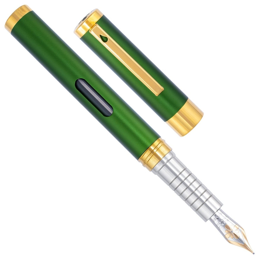 Diplomat Nexus Green GT 14CT Fountain Pen - SCOOBOO - DP_NXS_GRN_GT_14_FPEF_D40506011 - Fountain Pen