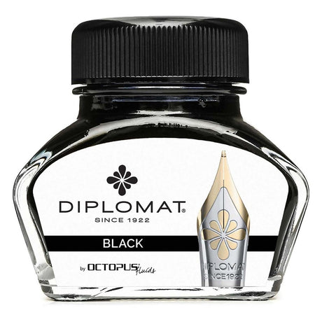 Diplomat Octopus Ink Bottle (Black - 30 ML) D41001002 - SCOOBOO - DP_INKBTL_BLK_30ML_D41001002 - Ink Bottle