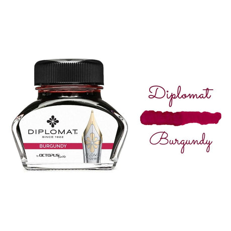 Diplomat Octopus Ink Bottle (Burgundy - 30 ML) D41001007 - SCOOBOO - DP_INKBTL_BUR_30ML_D41001007 - Ink Bottle