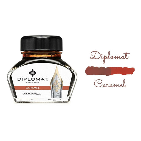 Diplomat Octopus Ink Bottle (Caramel - 30 ML) D41001023 - SCOOBOO - DP_INKBTL_CRML_30ML_D41001023 - Ink Bottle