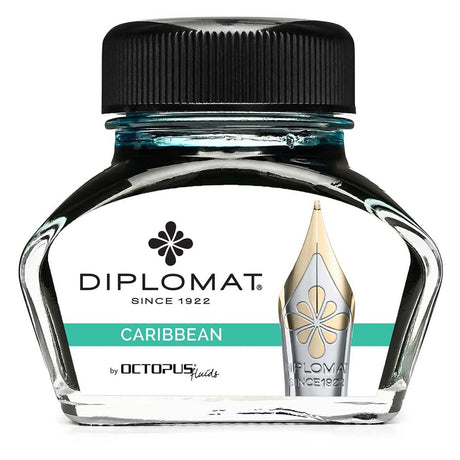 Diplomat Octopus Ink Bottle (Caribbean - 30 ML) D41001029 - SCOOBOO - DP_INKBTL_CRB_30ML_D41001029 - Ink Bottle