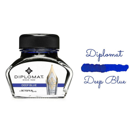 Diplomat Octopus Ink Bottle (Deep Blue - 30 ML) D41001043 - SCOOBOO - DP_INKBTL_DP_BLU_30ML_D41001043 - Ink Bottle
