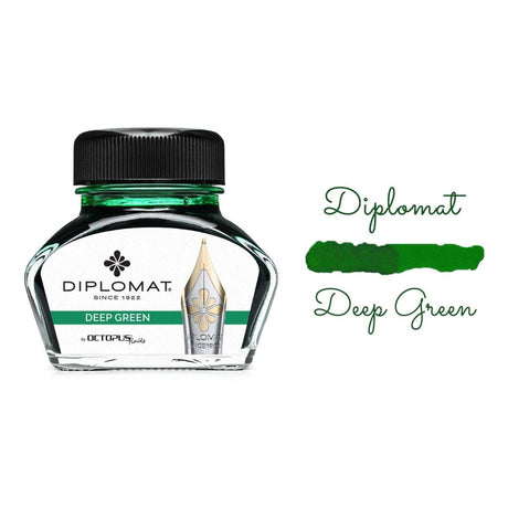 Diplomat Octopus Ink Bottle (Deep Green - 30 ML) D41001013 - SCOOBOO - DP_INKBTL_DP_GRN_30ML_D41001013 - Ink Bottle