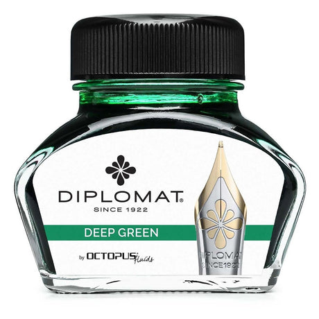 Diplomat Octopus Ink Bottle (Deep Green - 30 ML) D41001013 - SCOOBOO - DP_INKBTL_DP_GRN_30ML_D41001013 - Ink Bottle